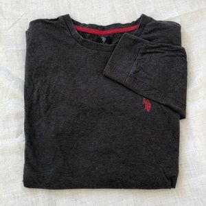 US Polo ASSN Grey Long Sleeve With Embroidered Logo